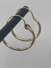 Load image into Gallery viewer, Vintage Yellow Gold 14K  Earrings Signed Circular Huggie Women´s Jewelry
