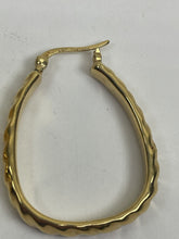 Load image into Gallery viewer, Vintage Sterling Silver 925 Gold Plated Earrings Jewelry Hop Large Oval Casual
