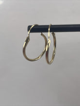 Load image into Gallery viewer, Vintage Yellow Gold 14K  Earrings Signed Circular Huggie Women´s Jewelry
