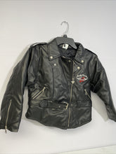 Load image into Gallery viewer, Vintage Harley Davidson Women's Black Poly Vinyl Embroidered Logos  Jacket Small
