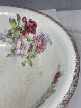 Load image into Gallery viewer, Vintage Sydney Floral Serving Bowl 16” Large Rose Pattern Gold Trim Ceramic Bowl
