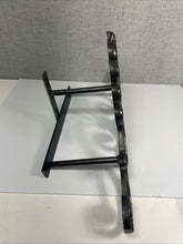 Load image into Gallery viewer, Decorative Black Metal Wall Shelf Bracket Scroll Floral Fan Design 20.5” Wide
