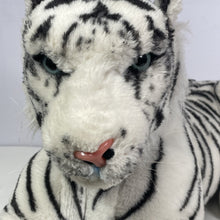 Load image into Gallery viewer, Vintage Large White Tiger Plush Stuffed Animal Toy Manufactured By Kellytoy USA
