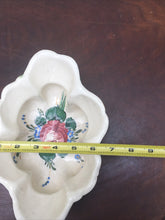 Load image into Gallery viewer, Vintage Porcelain Floral Italy Made Centerpiece Bowl Hand Painted 9.5” Length
