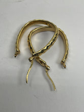Load image into Gallery viewer, Vintage Sterling Silver 925 Gold Plated Earrings Jewelry Hop Large Oval Casual
