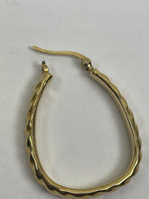 Load image into Gallery viewer, Vintage Sterling Silver 925 Gold Plated Earrings Jewelry Hop Large Oval Casual
