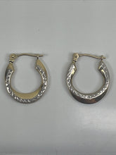 Load image into Gallery viewer, Vintage Multi Tone Gold 14K  Earrings Hoop Circular Hand Crafted Bohemian
