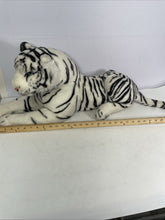 Load image into Gallery viewer, Vintage Large White Tiger Plush Stuffed Animal Toy Manufactured By Kellytoy USA
