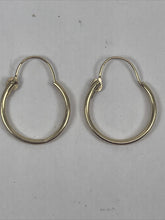 Load image into Gallery viewer, Vintage Yellow Gold 14K  Earrings Signed Circular Huggie Women´s Jewelry
