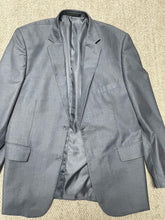 Load image into Gallery viewer, Men’s Porto Filo Extra Fine Italian Tailored Gray  Suit Set Jacket 44R 38x29
