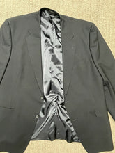 Load image into Gallery viewer, Hart Schaffner Marx HSM 100’s  Black 2-Btn Blazer Jacket 46R Single Vent
