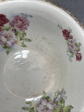Load image into Gallery viewer, Vintage Sydney Floral Serving Bowl 16” Large Rose Pattern Gold Trim Ceramic Bowl
