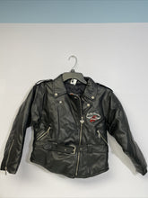 Load image into Gallery viewer, Vintage Harley Davidson Women's Black Poly Vinyl Embroidered Logos  Jacket Small

