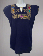 Load image into Gallery viewer, Handmade Embroidered Mexican Blouse - Size Medium
