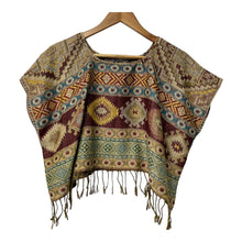 Load image into Gallery viewer, Women&#39;s Handmade Woven Mexican Crop Top  Hippie Boho Mexican Blouse - One Size
