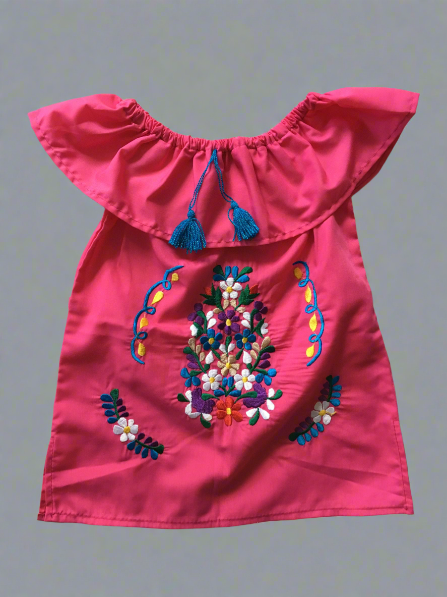 Girls Mexican Dress - Embroidered Girls Dress