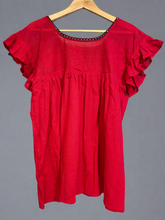 Load image into Gallery viewer, Handmade Embroidered Mexican Floral Paloma Blouse - Size Large
