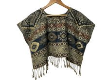 Load image into Gallery viewer, Women&#39;s Handmade Woven Mexican Crop Top  Hippie Boho Mexican Blouse - One Size
