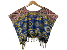 Load image into Gallery viewer, Women&#39;s Handmade Woven Mexican Crop Top  Hippie Boho Mexican Blouse - One Size
