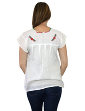 Load image into Gallery viewer, Handmade Women&#39;s Embroidered Mexican Blouse - Sizes Small &amp; Medium - Oaxaca Mexico Blouse - Blusa Artesanal Mexicana - Cinco de Mayo Shirt
