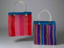 Load image into Gallery viewer, Set of 4 Mini Mexican Market Bags 5x4.5”
