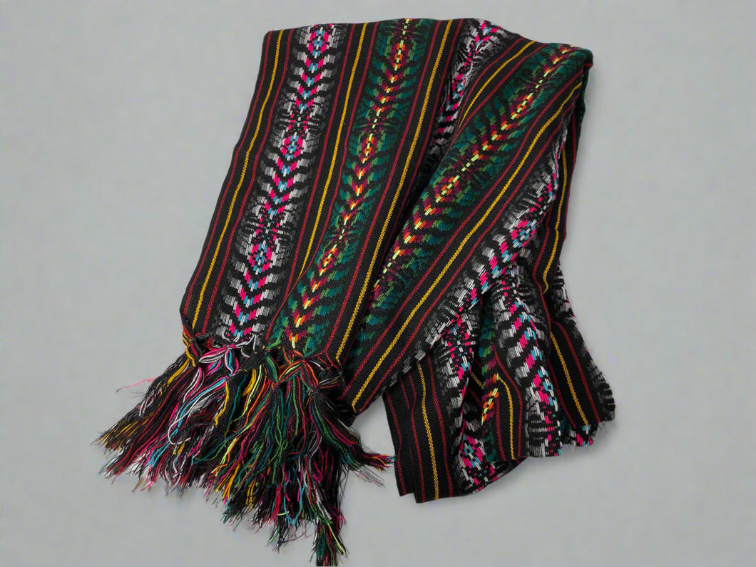 Handmade Rainbow Mexican Rebozo Scarf