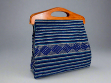 Load image into Gallery viewer, Handmade Mexican Baja Hoodie Bag Purse with Wood Handle

