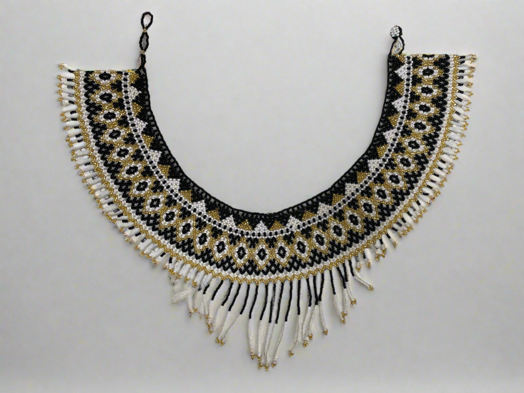 Handmade Mexican Huichol Bead Necklace - Huichol Folk Art Jewelry