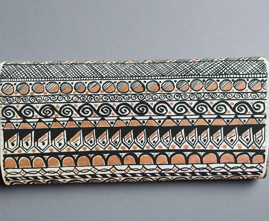 Hand Painted Mexican Vegan Leather Wallet - Artesanias Mexicanas - Cartera Pintada a Mano en Guanajuato Mexico - Mexican Wallet for Women