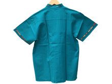 Load image into Gallery viewer, Handmade Men&#39;s Traditional Teal Mexican Guayabera - Size Small Medium Large XL
