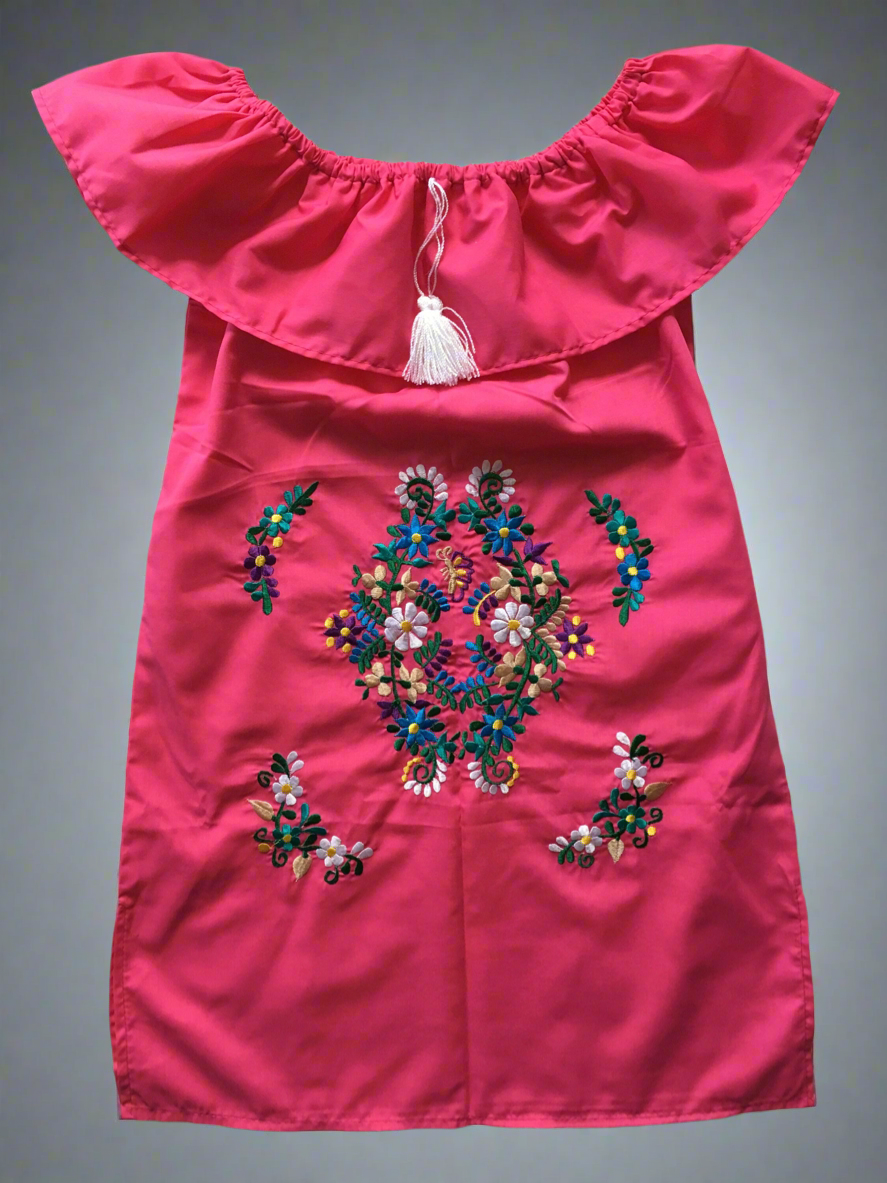 Girls Mexican Dress - Embroidered Girls Dress Girls Mexican Dress - Embroidered Girls Dress