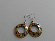 Load image into Gallery viewer, Handmade Mexican Hand Painted Copper Earrings
