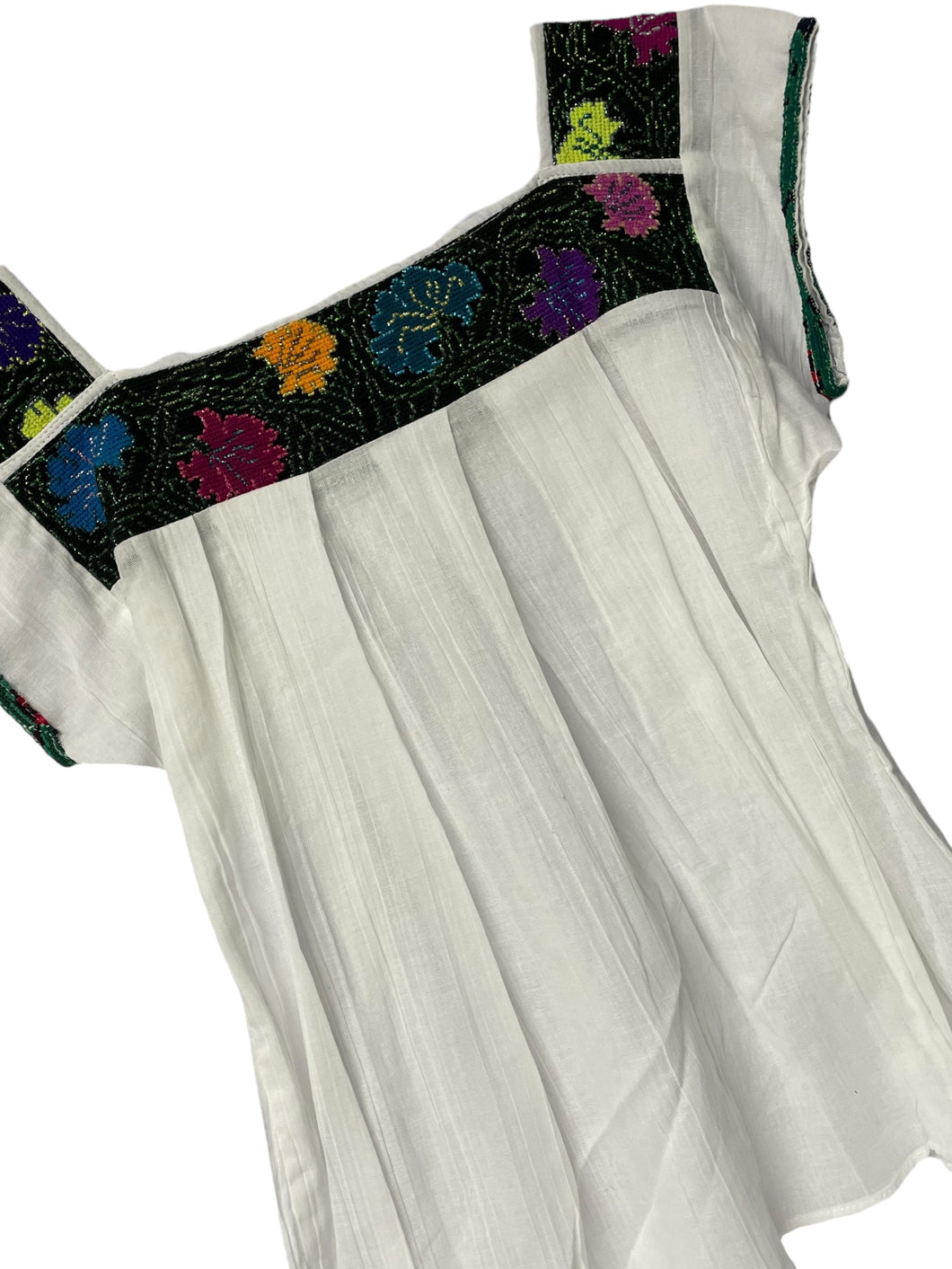 Handmade Embroidered Mexican Blouse - Size Small / Medium