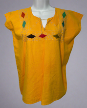 Load image into Gallery viewer, Handmade Embroidered Mexican Blouse - Size Small
