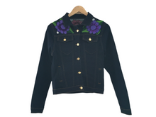 Load image into Gallery viewer, Handmade Embroidered Mexican Denim Jean Jacket - Size Small - Chamarra Bordada
