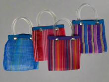 Load image into Gallery viewer, Set of 4 Mini Mexican Market Bags 5x4.5”
