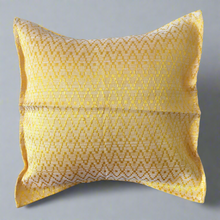Load image into Gallery viewer, Mexican Handmade Synthetic Silk Pillow Cover 12” x 12” Red White Yellow

