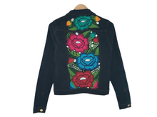 Load image into Gallery viewer, Handmade Embroidered Mexican Denim Jean Jacket - Size Small - Chamarra Bordada
