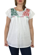 Load image into Gallery viewer, Handmade Women&#39;s Embroidered Mexican Blouse - Sizes Small &amp; Medium - Oaxaca Mexico Blouse - Blusa Artesanal Mexicana - Cinco de Mayo Shirt
