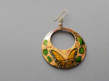 Load image into Gallery viewer, Handmade Mexican Hand Painted Copper Earrings
