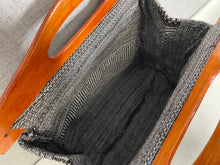 Load image into Gallery viewer, Handmade Mexican Baja Hoodie Bag Purse with Wood Handle
