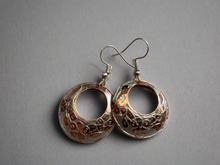Load image into Gallery viewer, Handmade Mexican Hand Painted Copper Earrings
