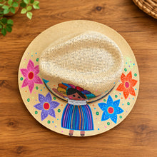 Load image into Gallery viewer, Handmade Mexican Sombrero Hat - Hand Painted Yute - Artesanal
