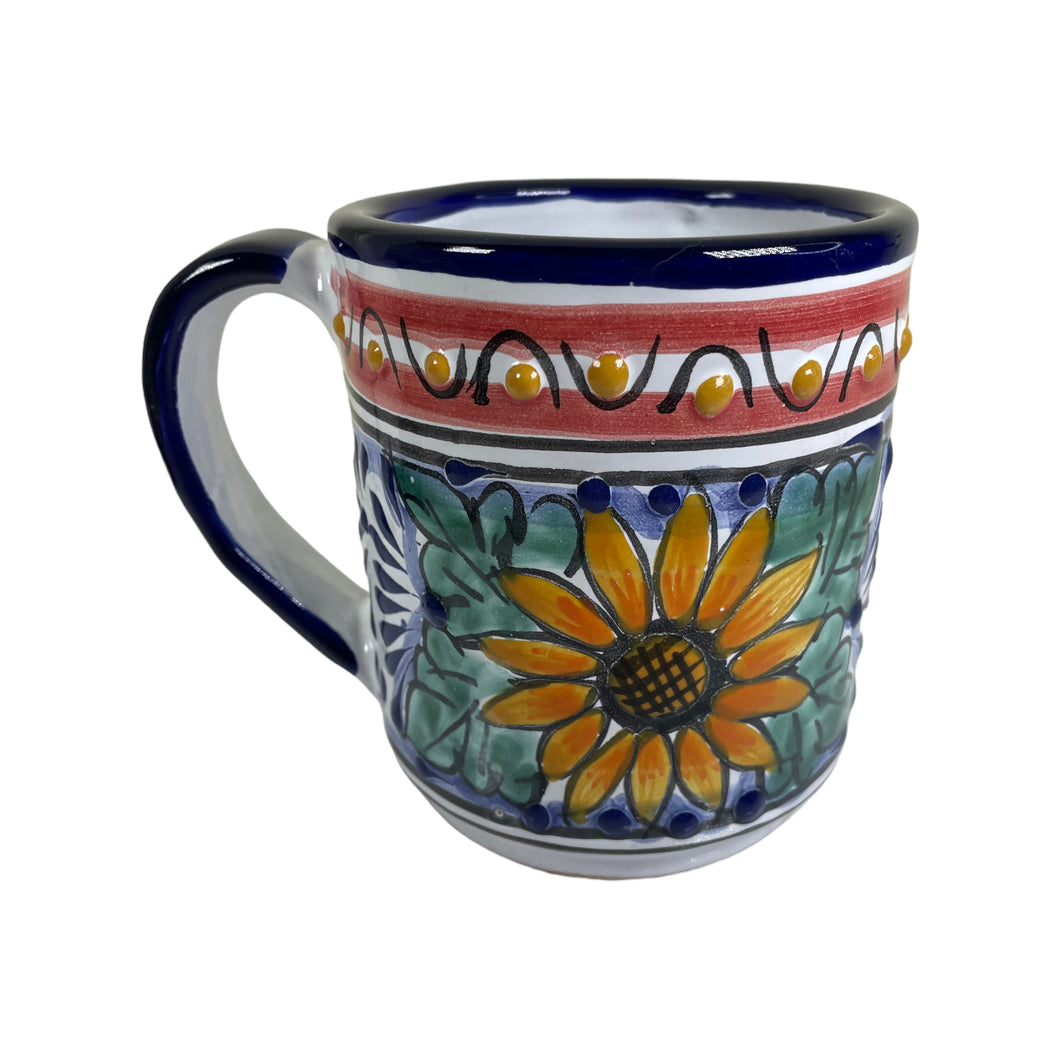 Handmade Mexican Talavera Pottery Ceramic Mug - 12oz