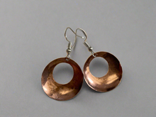 Load image into Gallery viewer, Handmade Mexican Hand Painted Copper Earrings

