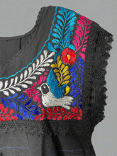 Load image into Gallery viewer, Handmade Embroidered Mexican Floral Paloma Blouse - Size Medium
