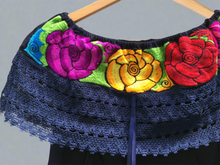 Load image into Gallery viewer, Handmade Womens Embroidered Mexican Blouse - Medium - Off the Shoulder Blouse
