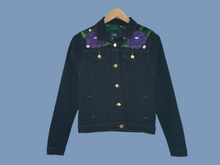 Load image into Gallery viewer, Handmade Embroidered Mexican Denim Jean Jacket - Size Small - Chamarra Bordada
