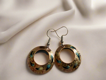 Load image into Gallery viewer, Handmade Mexican Hand Painted Copper Earrings
