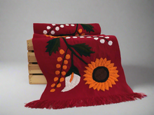 Load image into Gallery viewer, Handmade Mexican Hand Embroidered Sunflower Table Runner - Camino de Mesa
